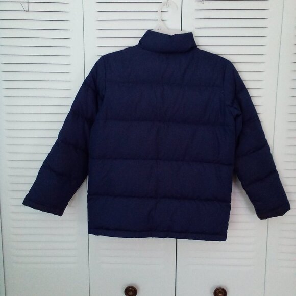 LANDS' END KIDS 8 DOWN PUFFER JACKET NAVY WARM LIGHTWEIGHT POCKETS SNOW SKI COLD - Picture 5 of 9